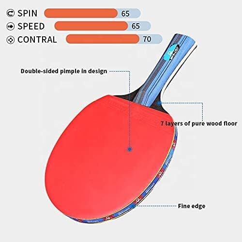 New Speed and Spin PPong Table Tennis Set / rackets with 4 Bats,8 Balls & Bag