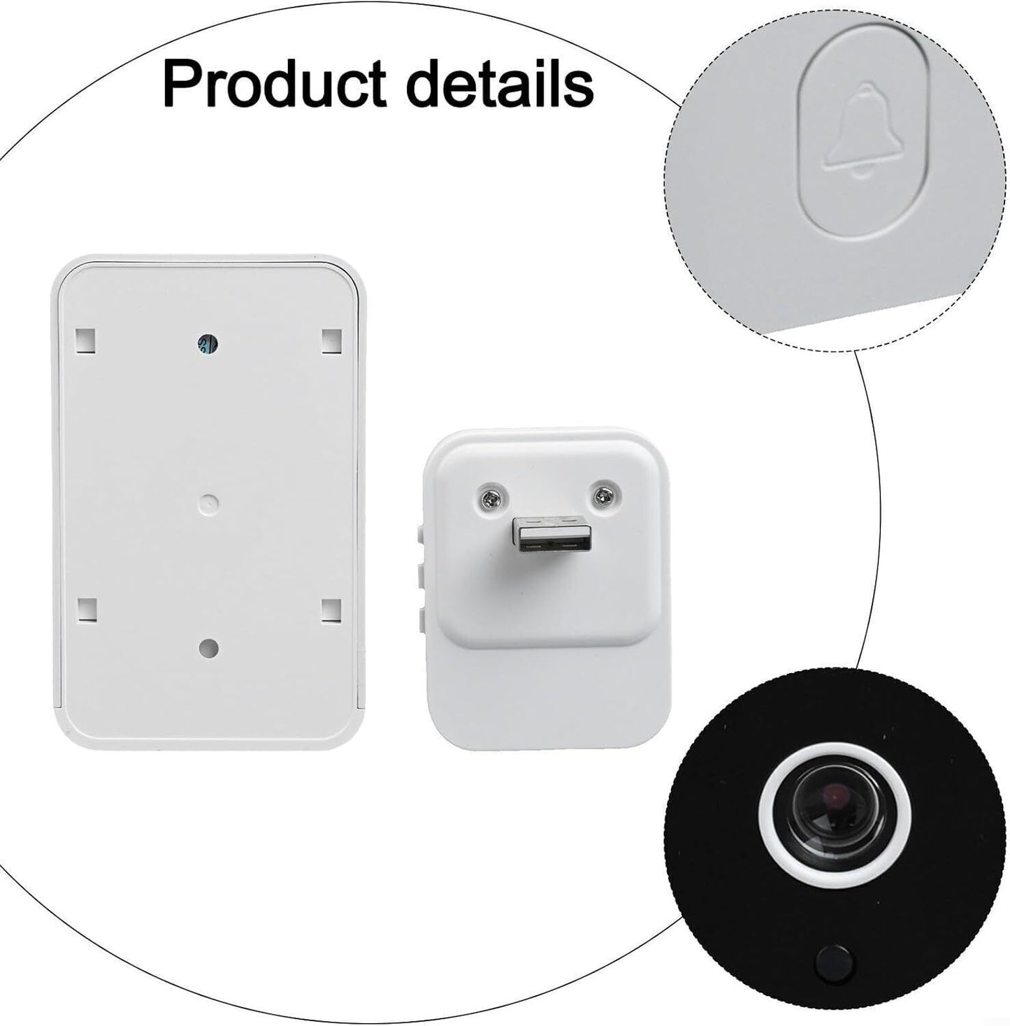 Wireless Rechargeable Doorbell，Dual Audio Functionality along & Full HD Video
