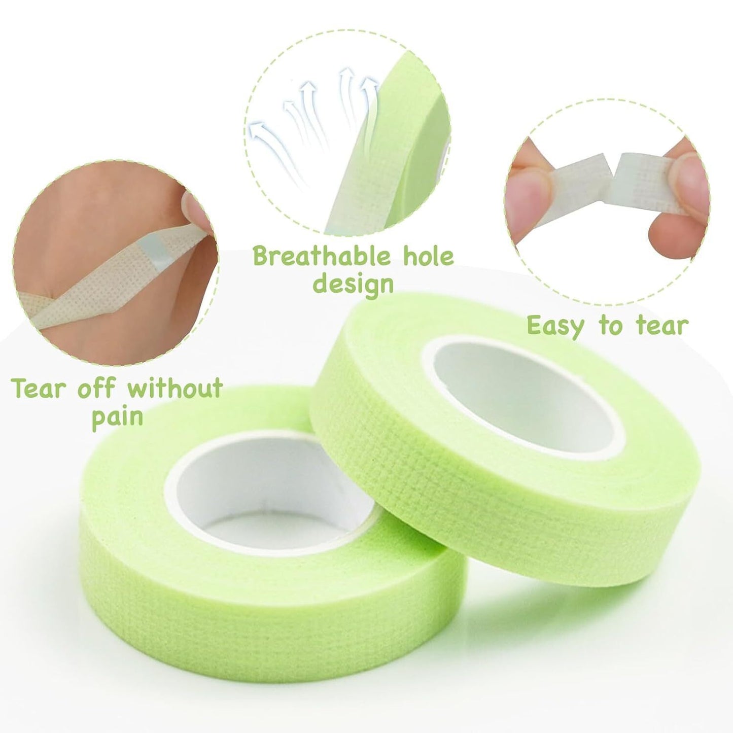 6 Rolls Lash Tape Set，Micropore Eyeliner Makeup Tape，Fabric Eye Make Up Tape