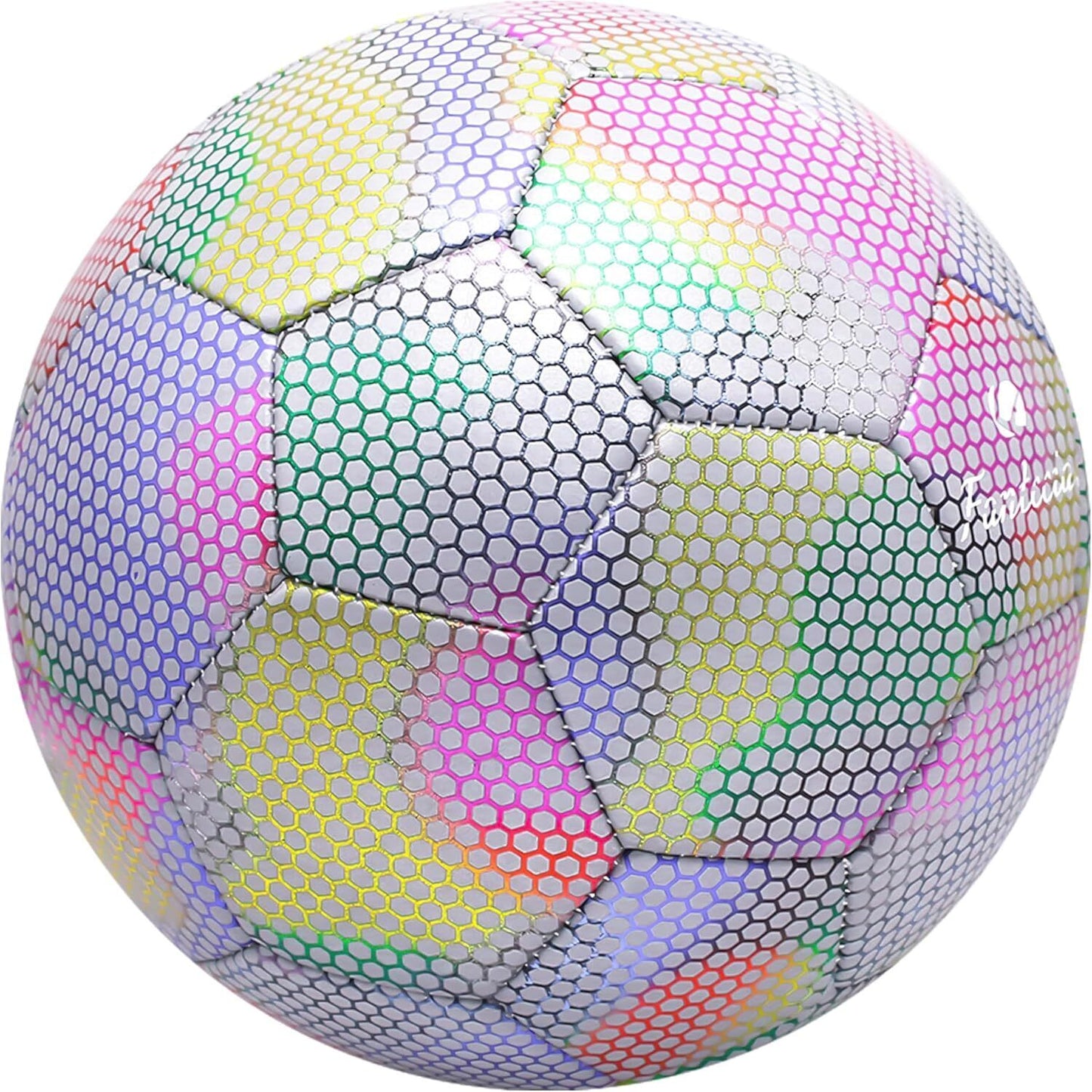 Reflective Football Night Glow Footballs Glow in the Dark Soccer Ball Size 5 UK