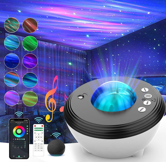 10 Types Projector Smart Night Light Projector +White Noise Sound Machine Remote