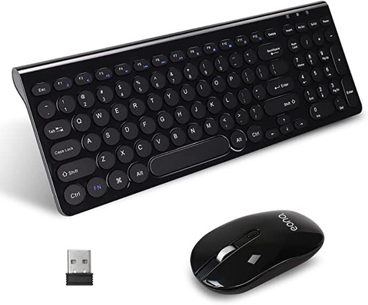 2.4GHz Wireless Keyboard And Mouse Set UK USB Dongle For PC Laptop Full-Size NEW