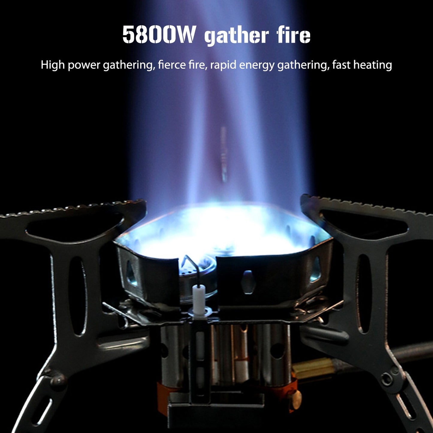 3 Heads Gas Stove Camping Burner Folding BBQ Furnace Outdoor Cooking Portable UK